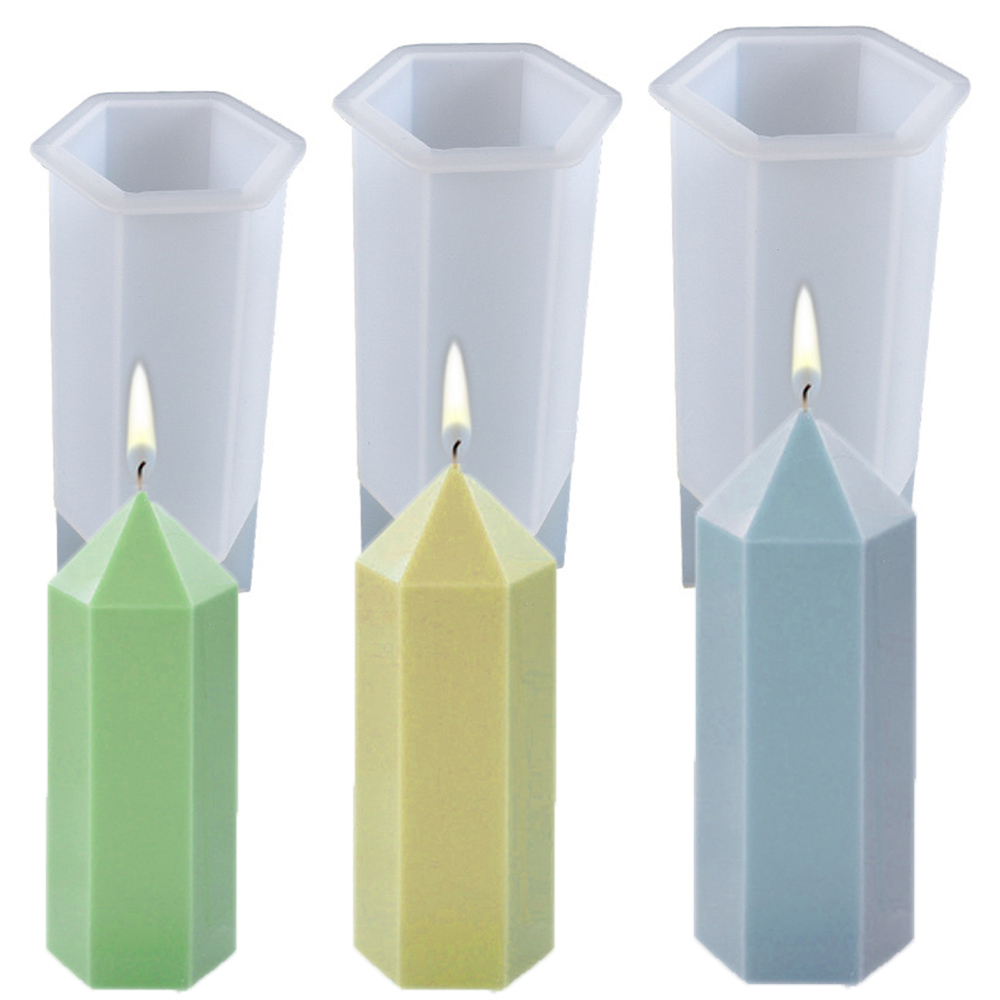 Candle Making Diy Kit - 3D 육각 기둥 양초 몰드, 실리콘
