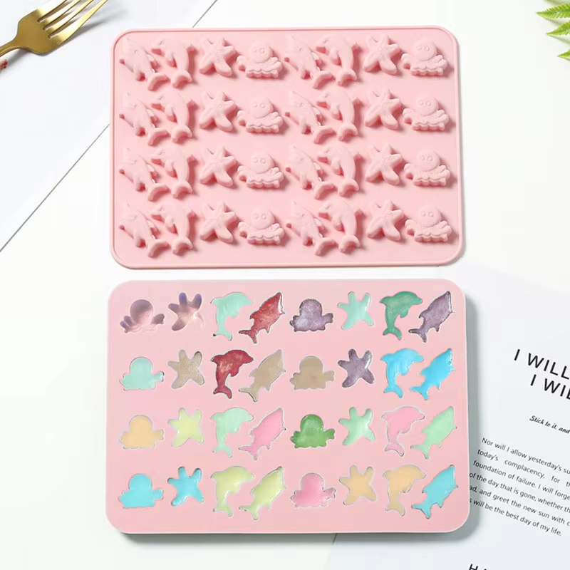 Candle Making Diy Kit - 해저 생물 초콜릿 실리콘 몰드 돌고래