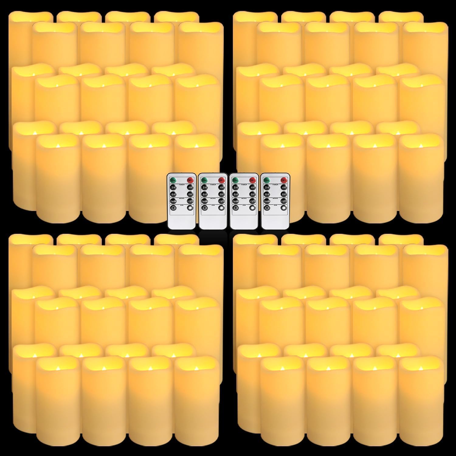 Candle X - 96개 세트 방수 야외 무화염 LED