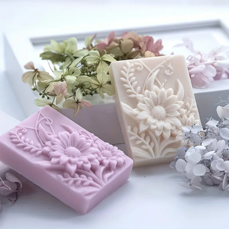 3D 꽃 사각형 비누 실리콘 금형 직사각형 수제 향기로 - Candle Making Essentials 리뷰 및 가격