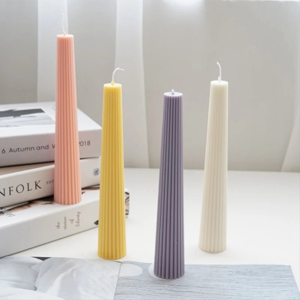 *ABAB 스트라이프 롱 폴 컬럼 아로마테라피 캔들 몰 - Candle Making Diy Kit 리뷰 및 가격