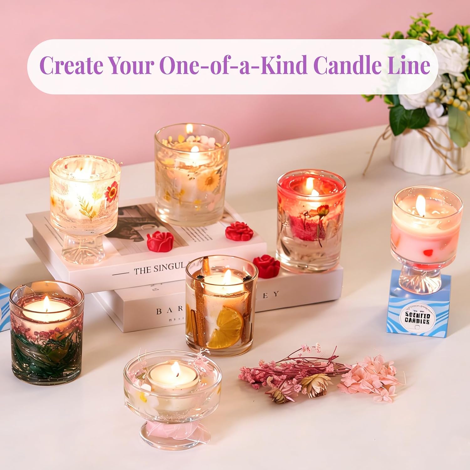2-in-1 소이 & 젤리 왁스 DIY 초보자 및 성인 - Candle Making Diy Kit 리뷰 및 가격